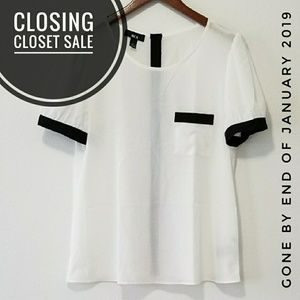 ❌ White & Black Trim Top